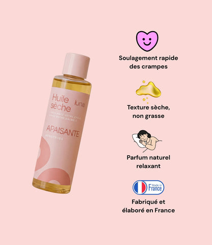 Huile sèche menstruelle apaisante